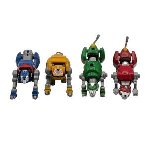 Voltron Legendary Defender Lions Lot Of 4 Die-Cast Red, Yellow, Blue & Green